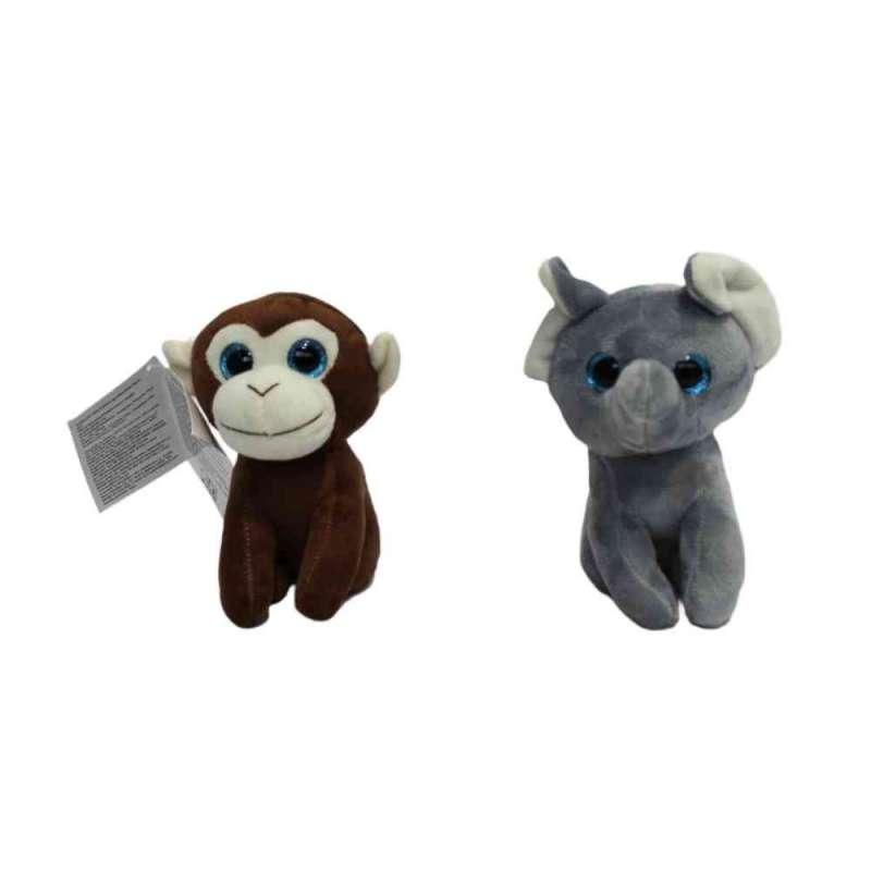 RTD2202 Plisana igracka mix (slon, majmun) 15 cm 