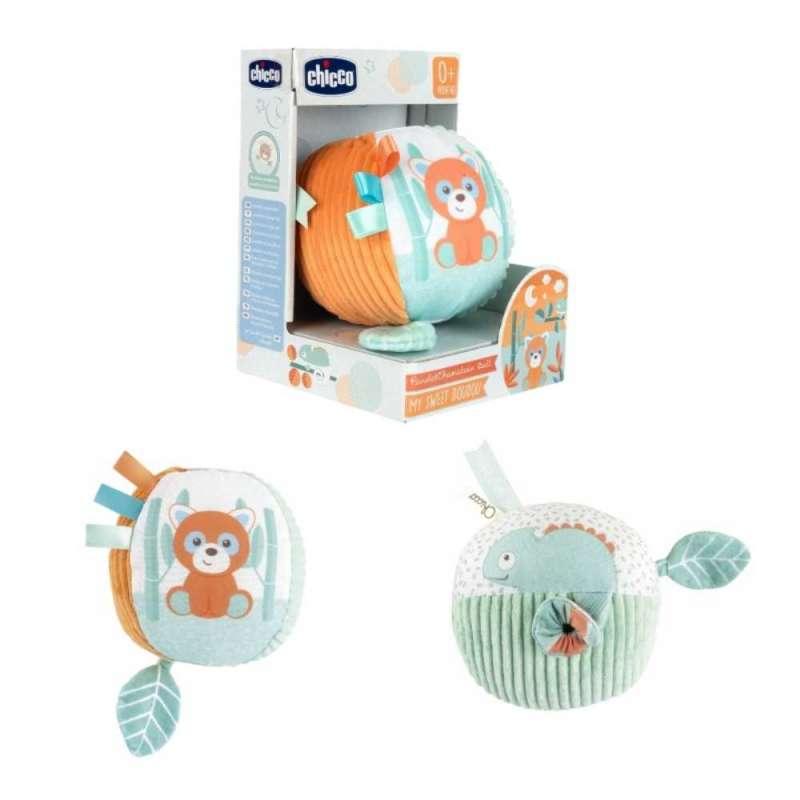 CHICCO PLISANA MEKANA LOPTA PANDA I KAMELEON, 0M+