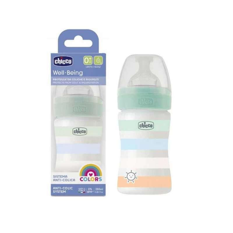 CHICCO PLASTICNA BOCICA WELL BEING,ANTICO.,150 ML,1 RUPA,0M+, DJECAK 