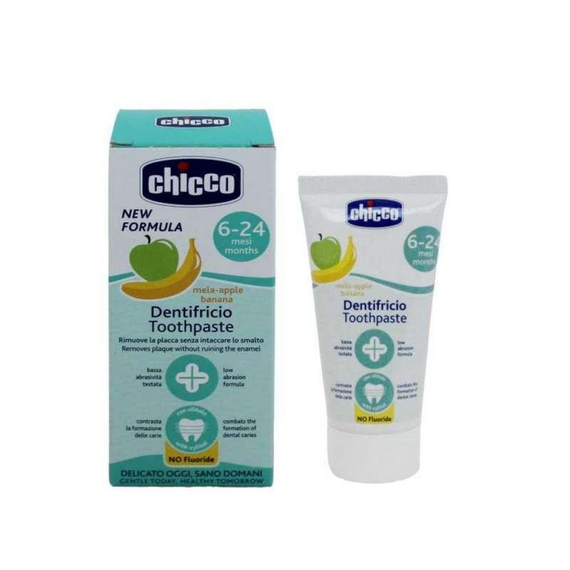 CHICCO PASTA ZA ZUBE, JABUKA I BANANA,50 ML,6M+ 