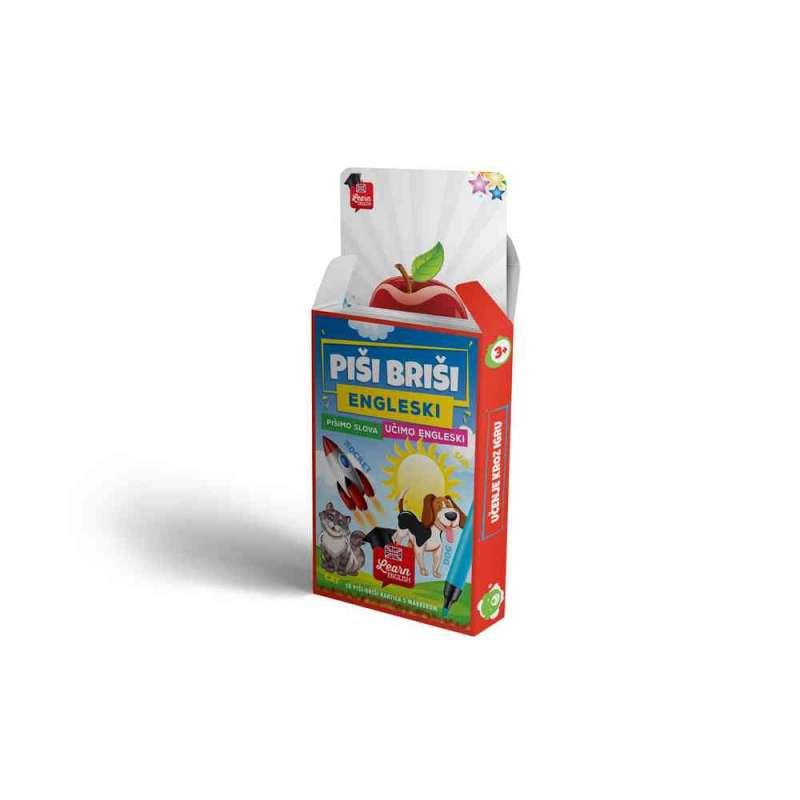 EDUKATIVNE KARTE PISI-BRISI ENGLESKI+MARKER