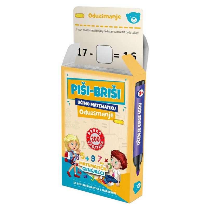 EDUKATIVNE IGRE PISI-BRISI+MARKER:ODUZIMANJE 