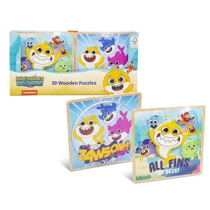 BABY SHARK DRVENE PUZZLE 3D 