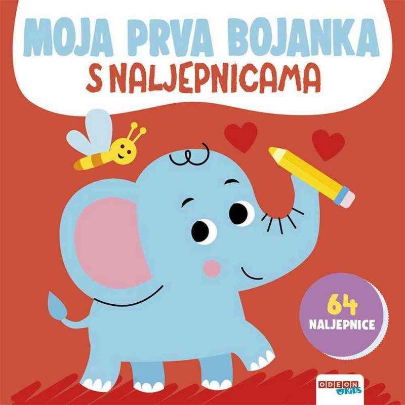 ODE: MOJA PRVA BOJANKA S NALJEPNICAMA (CRVENA) 