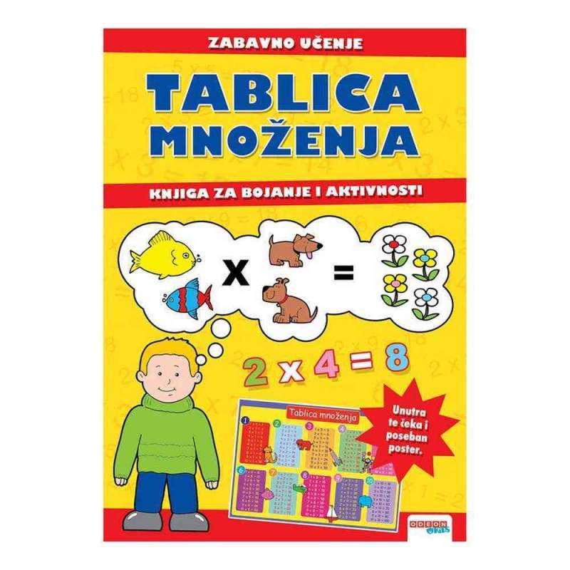 ODE: TABLICA MNOZENJA - VJEZBENICA S POSTEROM I NALJEPNICAMA 