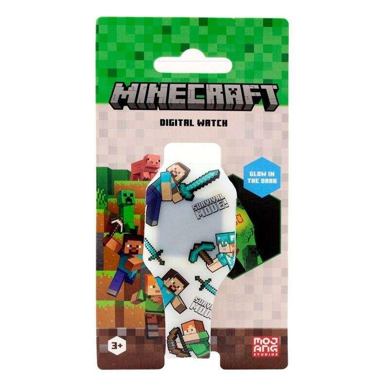 MINECRAFT SILIKONSKI DIGITALNI SAT KOJI SVIJETLI U MRAKU 