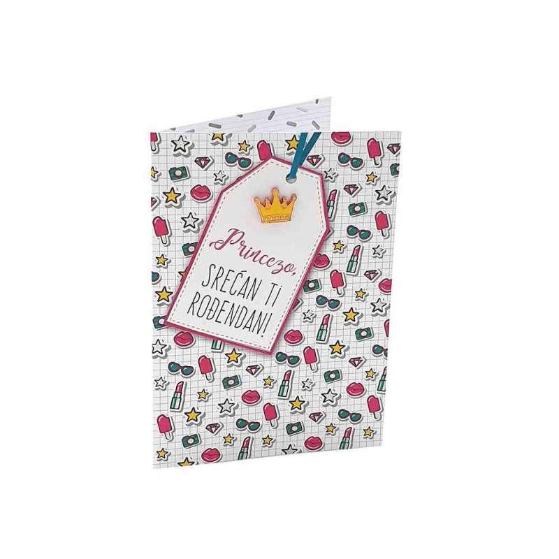 CESTITKA S KRUNA ZNACKOM - PRINCEZO, SRETAN TI RODJENDAN!