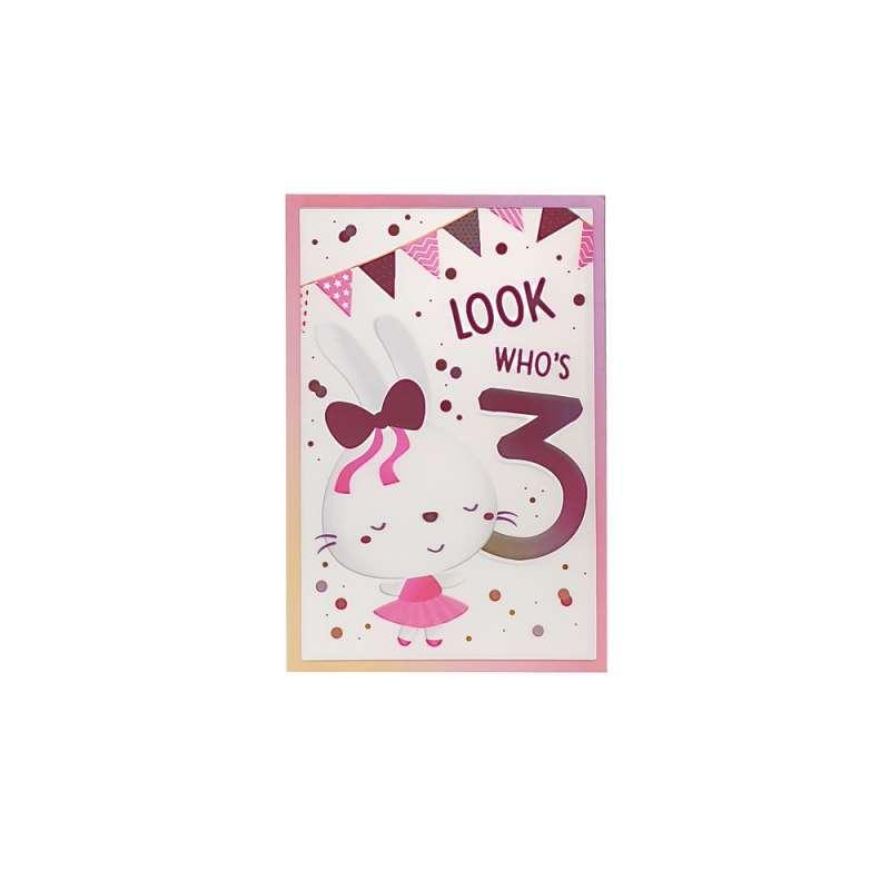 TMS18854 cESTITKA 3D HOOREY LOOK WHOS 3 (GIRL) 