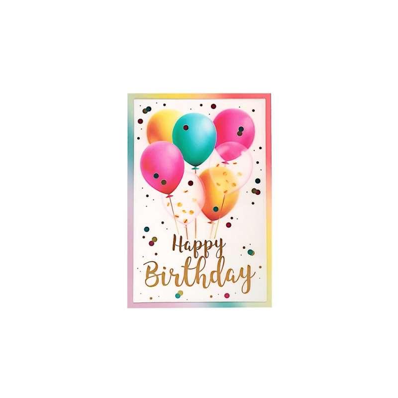 TMS18939 cESTITKA 3D HOOREY HAPPY BIRTHDAY 