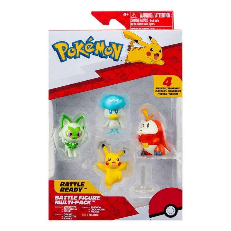 PKM: POKEMON BATTLE FIGURE SET GENERATION IX - FUECOCO, SPRIGATITO, QUAXLY, PIKA 