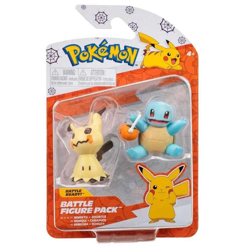 PKM: POKEMON FIGURICA BATTLE FIGURE 2PK - MIMIKYU AND HALLOWEEN SQUIRTLE W1 