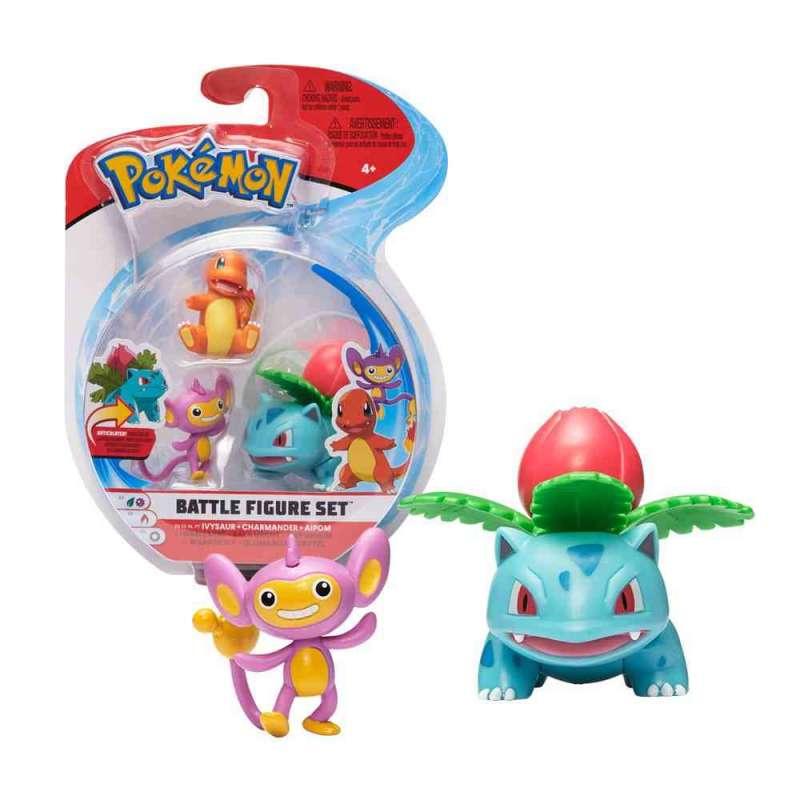 PKM: POKEMON FIGURICA BATTLE FIGURE 3PK - AIPOM, CHARMANDER, IVYSAUR 