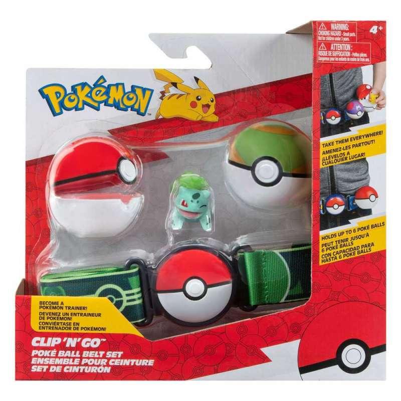 PKM: POKEMON CLIP N GO POKE BALL BELT SET - POKE BALL, NEST BALL, BULBASAUR W13 