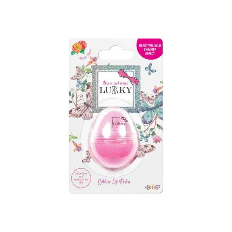 LUKKY BALZAM ZA USNE SA SLJOKICAMA U OBLIKU JAJETA BLAGO ROZA T16139