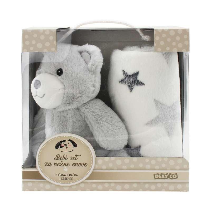 SWEET DREAMS SET ZA NEZNE SNOVE IGRACKA MEDA SIVA