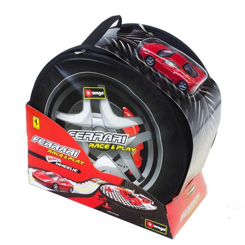 BURAGO FERRARI RACE AND PLAY WHEELIE 1 43