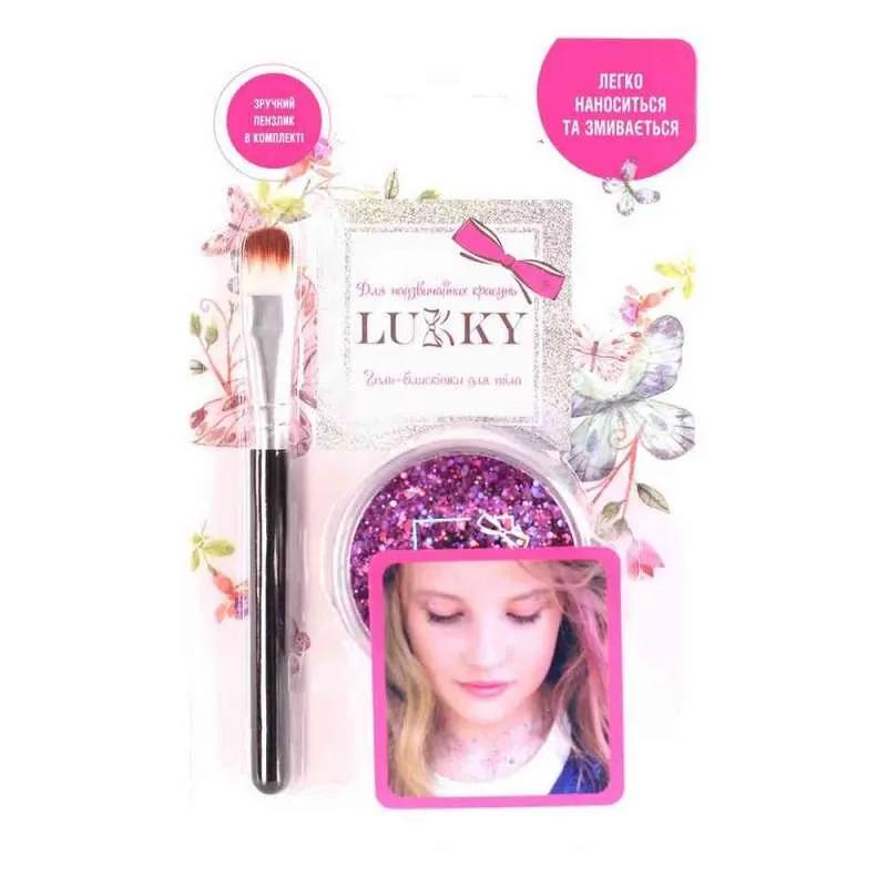 LUKKY GEL ZA TIJELO SA ŠLJOKICAMA I ČETKICOM 25ML LJUBIČASTA T11925