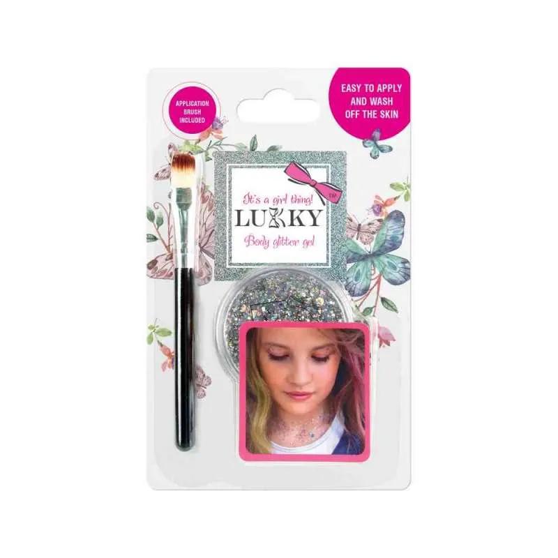 LUKKY GEL ZA TIJELO SA ŠLJOKICAMA I ČETKICOM 25ML -SREBRNA T11926
