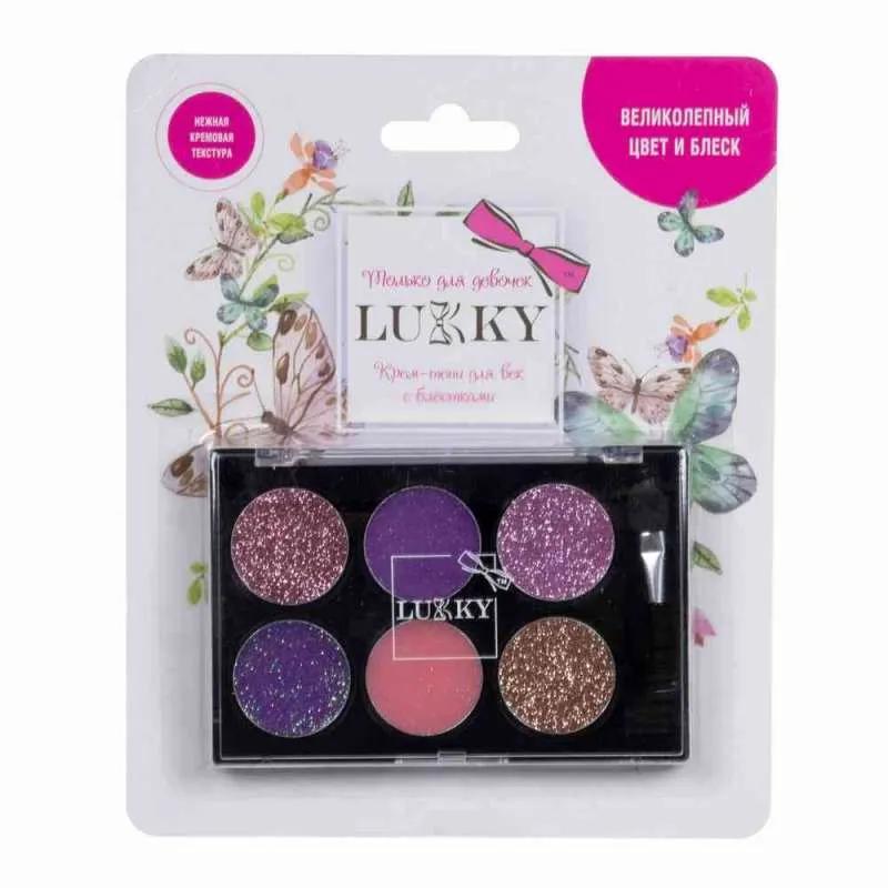 LUKKY SJENKE ZA OČI KREMA SA ŠLJOKICAMA I ČETKICOM 6 BOJA 6.2ML - MIX1 T16127